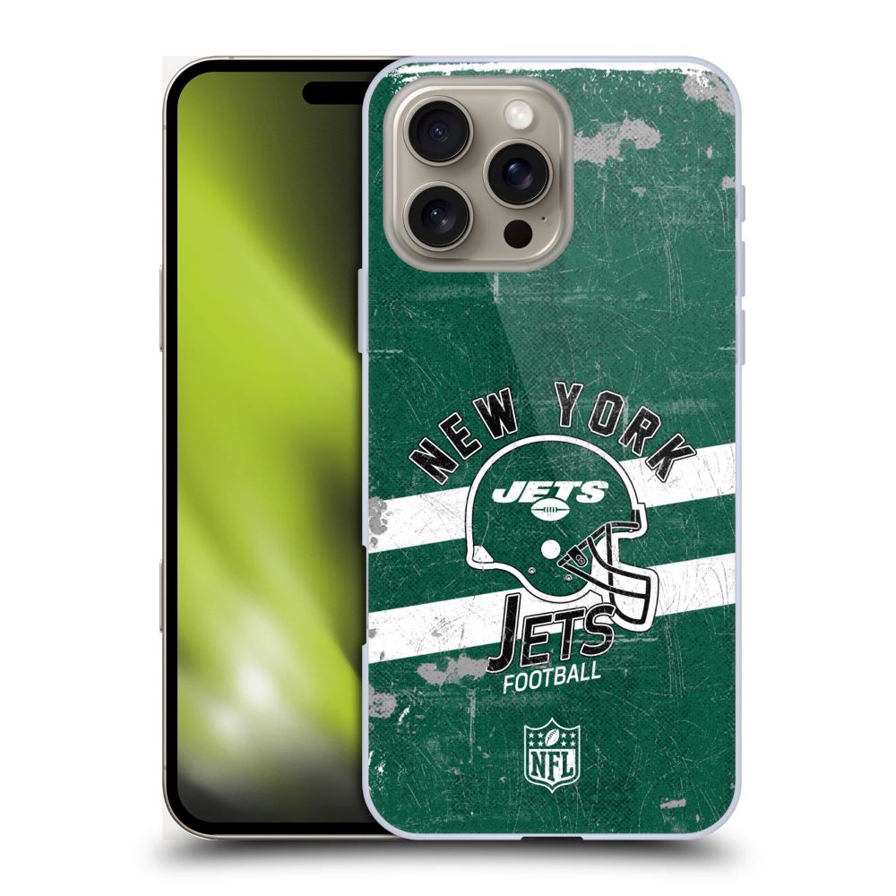 NEW YORK JETS（NFL） ニューヨークジェッツ ニューヨークジェッツ - Helmet Distressed ハード case / Apple iPhoneケース 【公式 / オフィシャル】