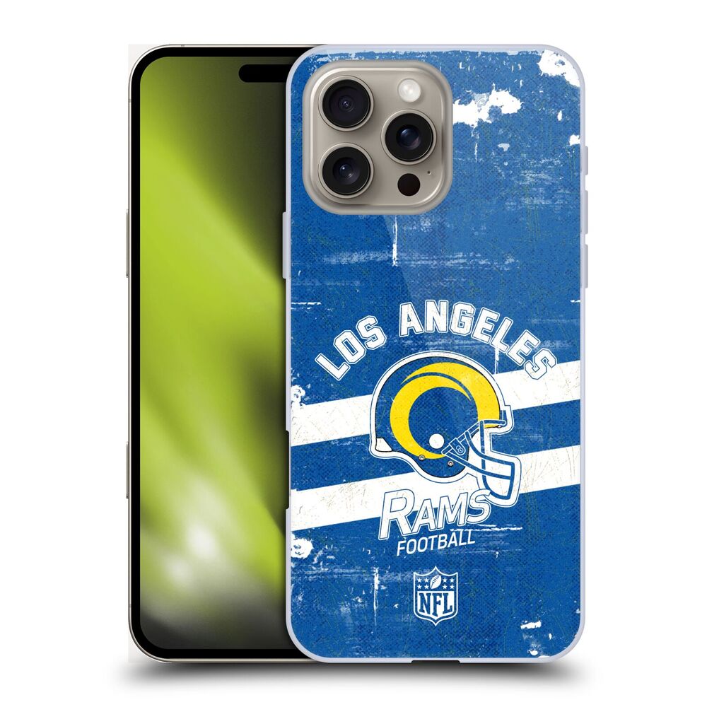 LOS ANGELES RAMS（NFL） ロサンゼルスラムズ ロサンゼルスラムズ - Helmet Distressed Look 100th ハード case / Apple iPhoneケース - PGS
