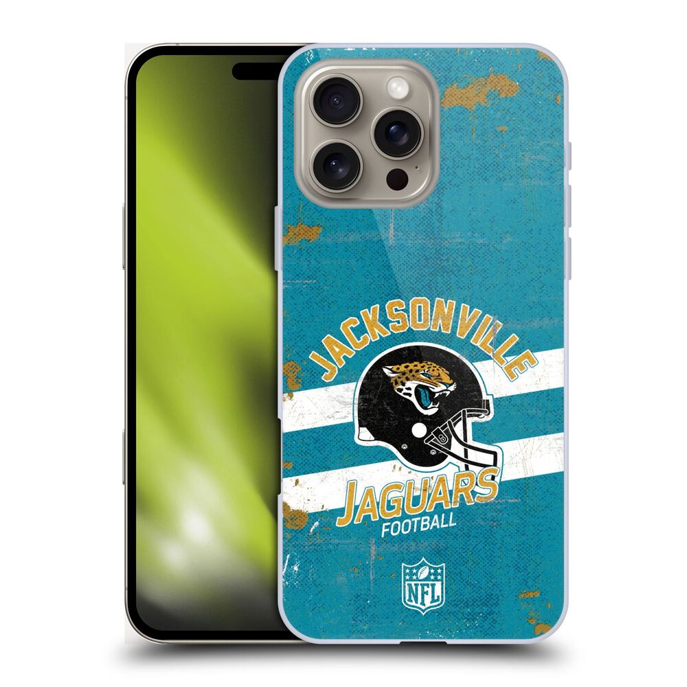 JACKSONVILLE JAGUARS（NFL） ジャクソンビルジャガーズ ジャクソンビルジャガーズ - Helmet Distressed ハード case / Apple iPhoneケース - PGS