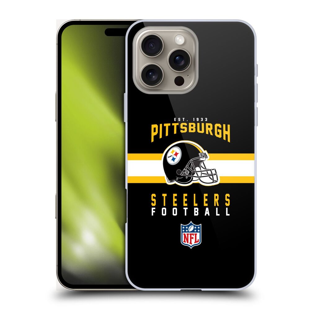 PITTSBURGH STEELERS（NFL） ピッツバーグスティーラーズ ピッツバーグスティーラーズ - Helmet Typography ハード case / Apple iPhoneケース 【公式 / オフィシャル】
