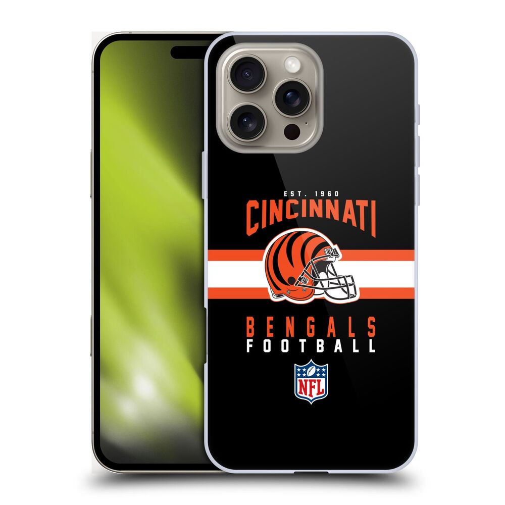 CINCINNATI BENGALS（NFL） シンシナティベンガルズ シンシナティベンガルズ - Helmet Typography ハード case / Apple iPhoneケース - PGS