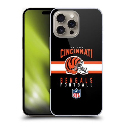 CINCINNATI BENGALS（NFL） シンシナティベンガルズ シンシナティベンガルズ - Helmet Typography ハード case / Apple iPhoneケース 【公式 / オフィシャル】