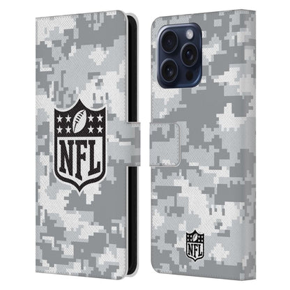 NFL ナショナルフットボールリーグ - Shield / Digital Camouflage レザー手帳型 / Apple iPhoneケース 【公式 / オフィシャル】