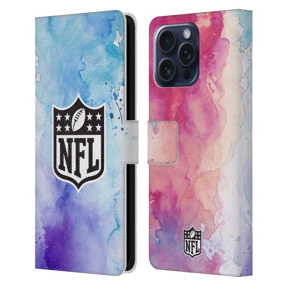 NFL ナショナルフットボールリーグ - Shield / Watercolor レザー手帳型 / Apple iPhoneケース 【公式 / オフィシャル】