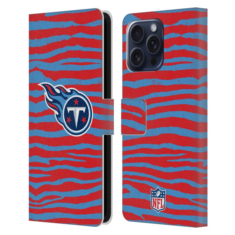 TENNESSEE TITANS（NFL）テネシータイタンズ テネシータイタンズ - Zebra Animal Print レザー手帳型 / Apple iPhoneケース 【公式 / オフィシャル】