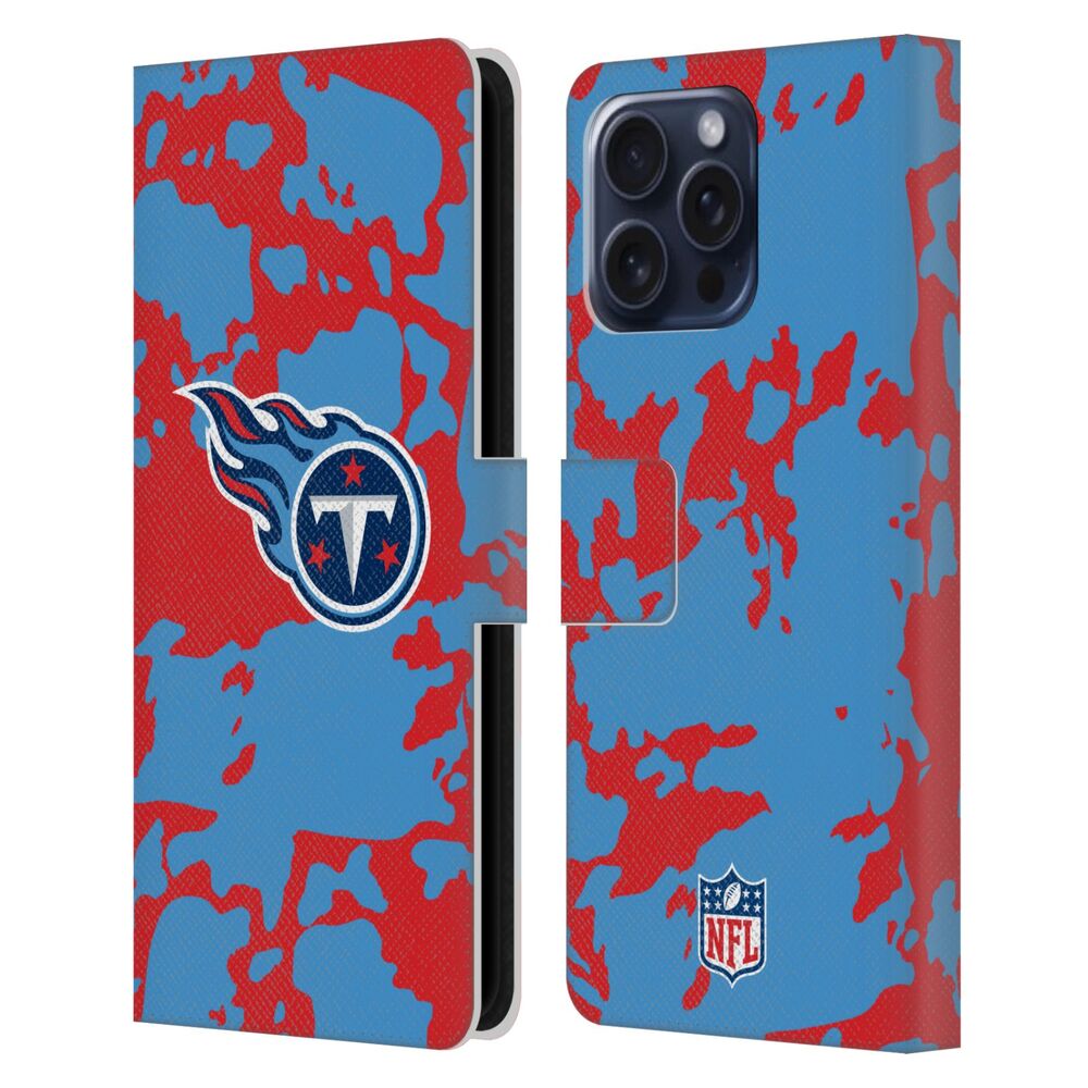 TENNESSEE TITANS（NFL）テネシータイタンズ テネシータイタンズ - Cow Animal Print レザー手帳型 / Apple iPhoneケース 【公式 / オフィシャル】
