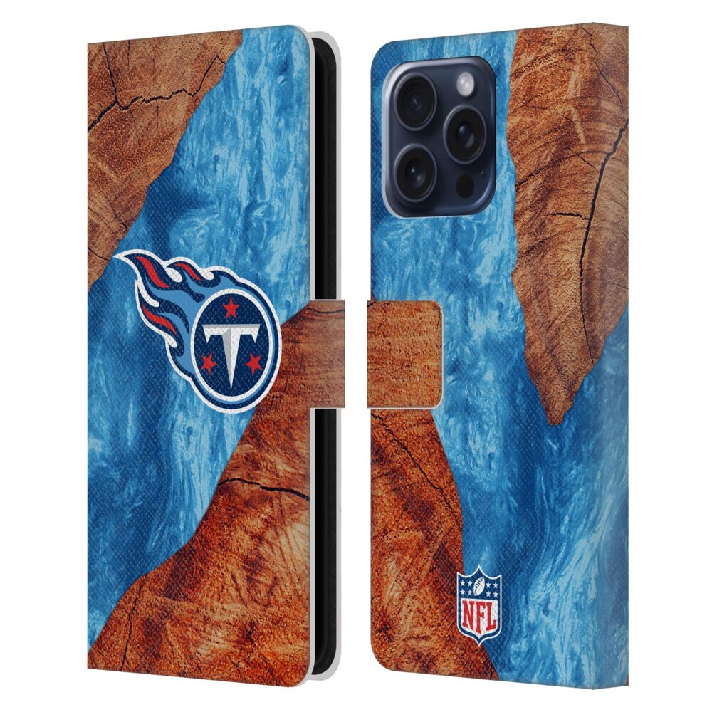 TENNESSEE TITANS（NFL）テネシータイタンズ テネシータイタンズ - Wood Resin Print レザー手帳型 / Apple iPhoneケース 【公式 / オフィシャル】