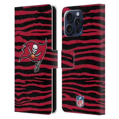 TAMPA BAY BUCCANEERS（NFL） バックス バックス - Zebra Animal Print レザー手帳型 / Apple iPhoneケース 【公式 / オフィシャル】