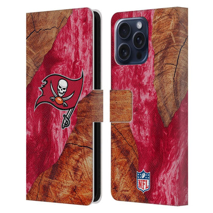 TAMPA BAY BUCCANEERS（NFL） バックス バックス - Wood Resin Print レザー手帳型 / Apple iPhoneケース 【公式 / オフィシャル】