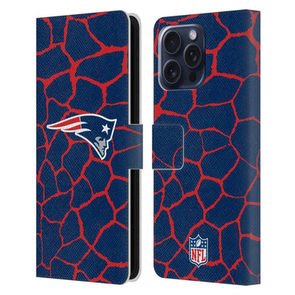 NEW ENGLAND PATRIOTS（NFL） パッツ パッツ - Giraffe Animal Print レザー手帳型 / Apple iPhoneケース 【公式 / オフィシャル】