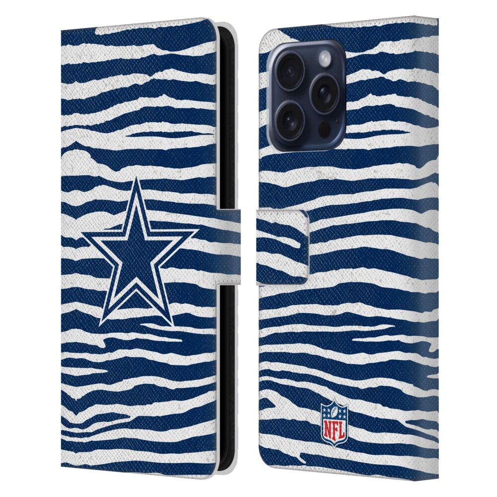 DALLAS COWBOYS（NFL） ダラスカウボーイズ ダラスカウボーイズ - Zebra Animal Print レザー手帳型 / Apple iPhoneケース 【公式 / オフィシャル】