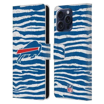 BUFFALO BILLS（NFL） バッファロービルズ バッファロービルズ - Zebra Animal Print レザー手帳型 / Apple iPhoneケース 【公式 / オフィシャル】