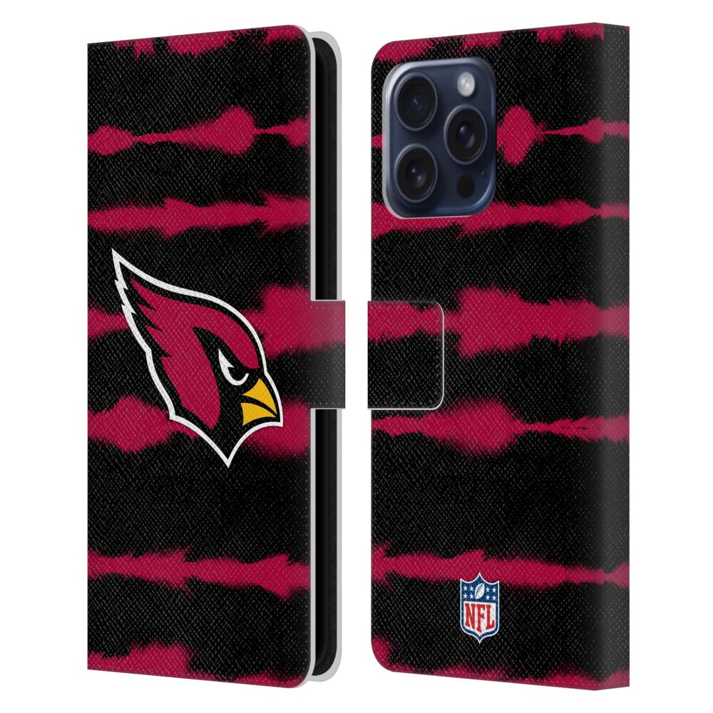 ARIZONA CARDINALS（NFL） アリゾナカージナルス アリゾナカージナルス - Watercolour Stripe Print レザー手帳型 / Apple iPhoneケース 【公式 / オフィシャル】