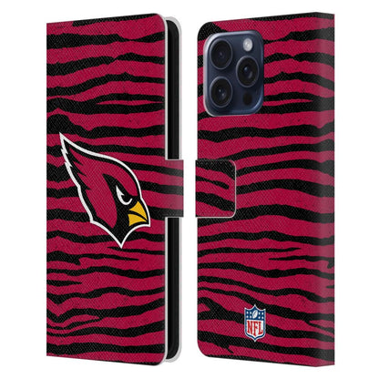 ARIZONA CARDINALS（NFL） アリゾナカージナルス アリゾナカージナルス - Zebra Animal Print レザー手帳型 / Apple iPhoneケース 【公式 / オフィシャル】