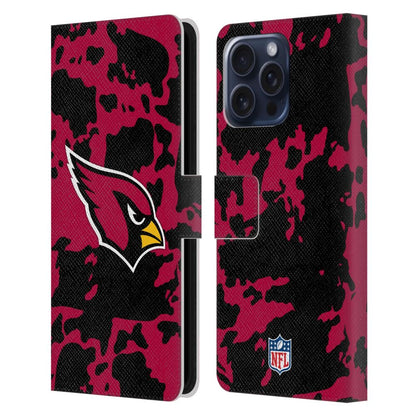 ARIZONA CARDINALS（NFL） アリゾナカージナルス アリゾナカージナルス - Cow Animal Print レザー手帳型 / Apple iPhoneケース 【公式 / オフィシャル】