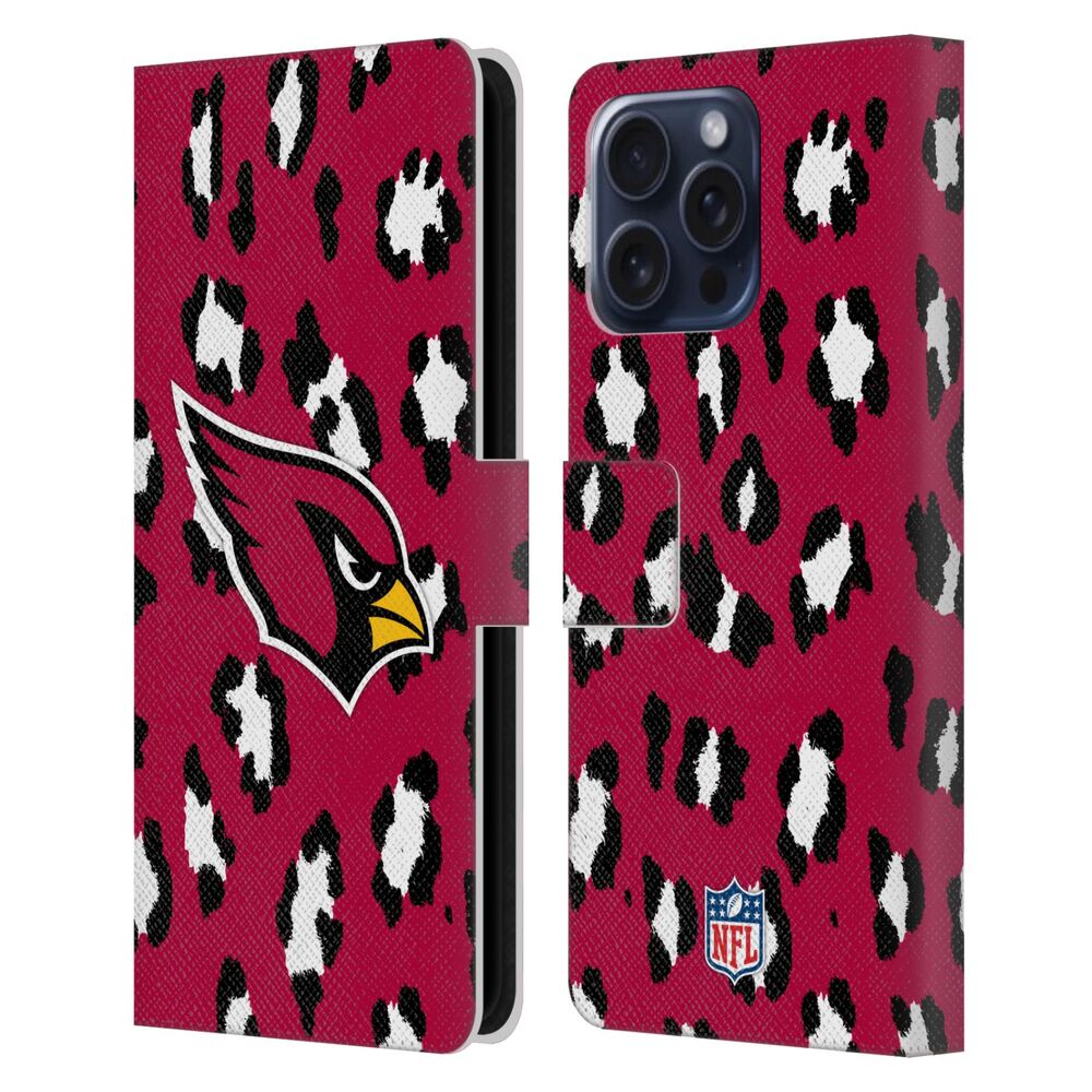 ARIZONA CARDINALS（NFL） アリゾナカージナルス アリゾナカージナルス - Leopard Animal Print レザー手帳型 / Apple iPhoneケース 【公式 / オフィシャル】