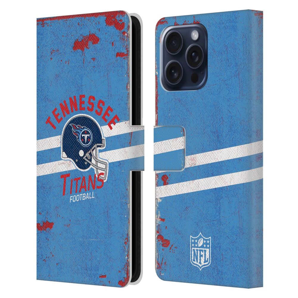 TENNESSEE TITANS（NFL） テネシータイタンズ テネシータイタンズ - Helmet Distressed レザー手帳型 / Apple iPhoneケース 【公式 / オフィシャル】