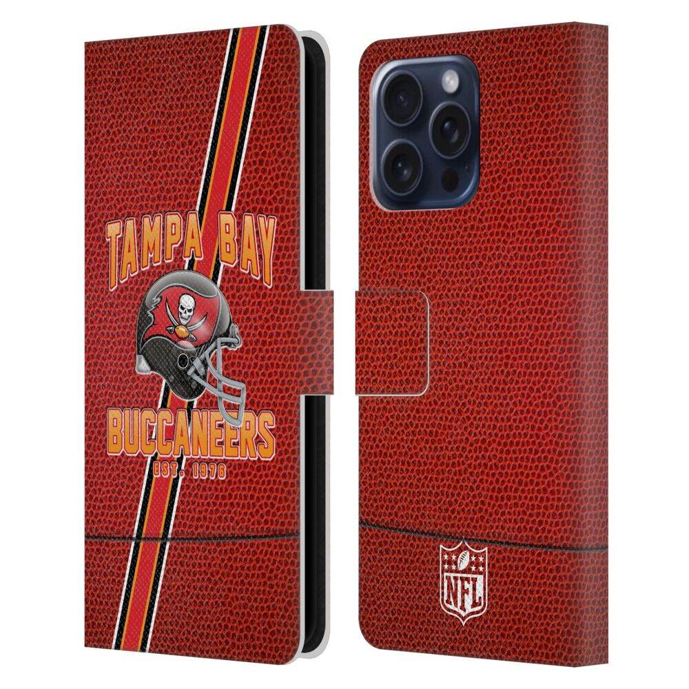 TAMPA BAY BUCCANEERS（NFL） バックス バックス - Football Stripes レザー手帳型 / Apple iPhoneケース 【公式 / オフィシャル】