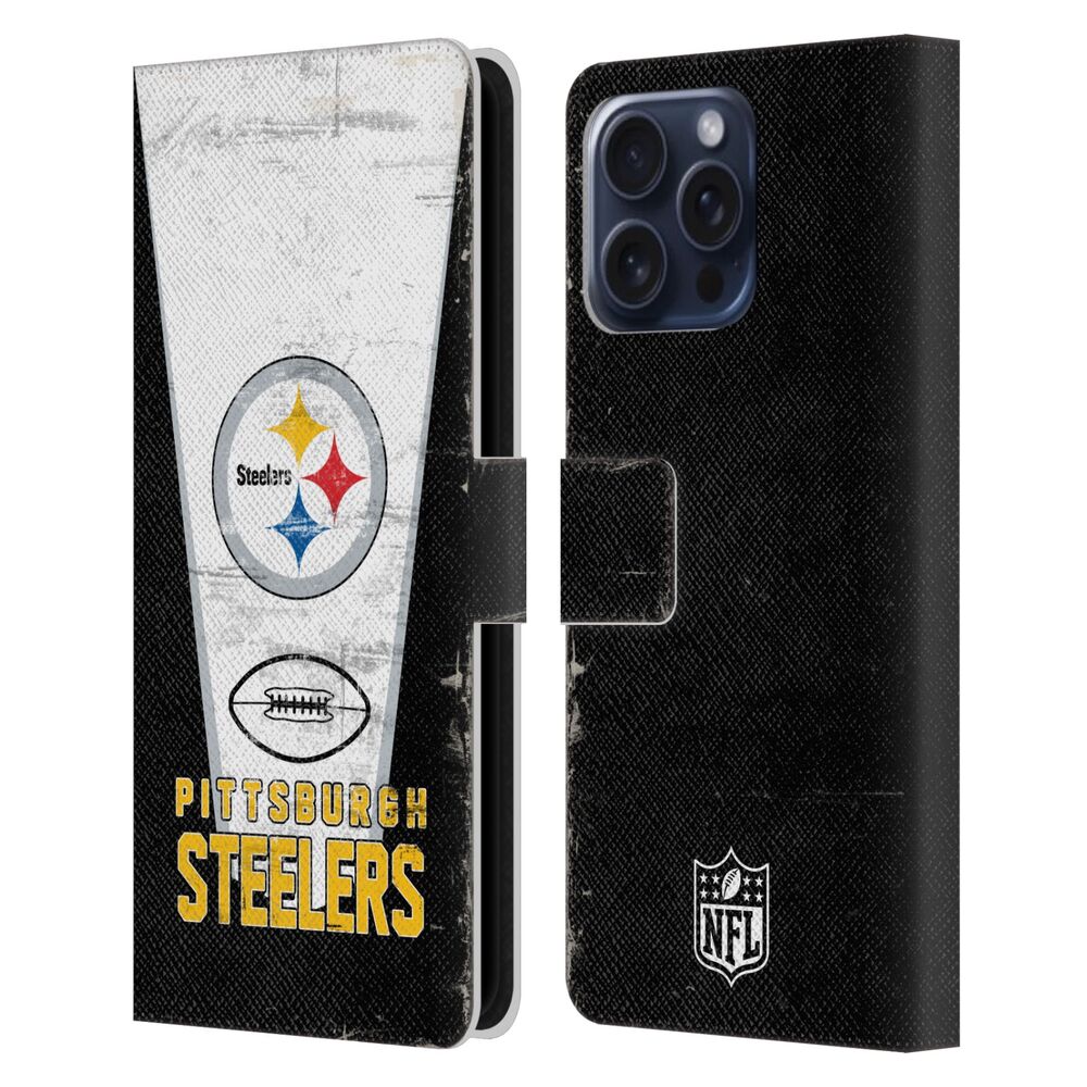 PITTSBURGH STEELERS（NFL） ピッツバーグスティーラーズ ピッツバーグスティーラーズ - Banner レザー手帳型 / Apple iPhoneケース 【公式 / オフィシャル】
