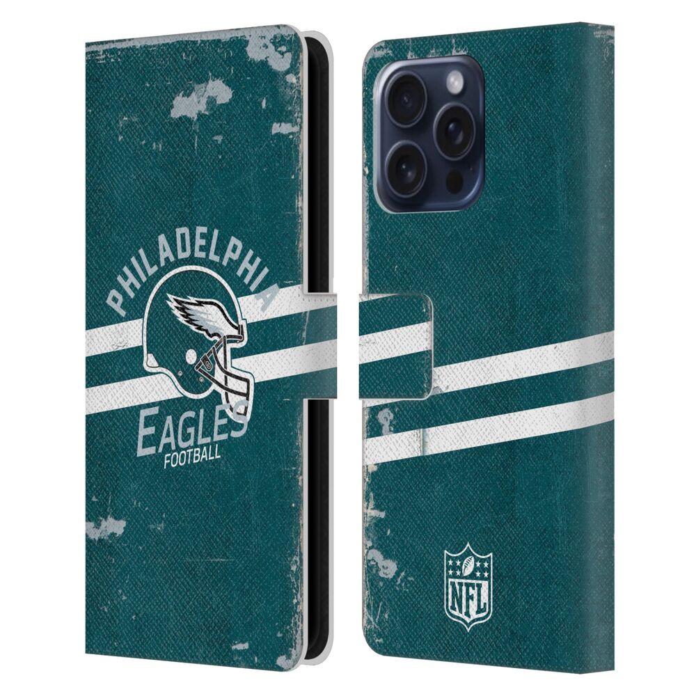 PITTSBURGH STEELERS（NFL） ピッツバーグスティーラーズ ピッツバーグスティーラーズ - Helmet Distressed レザー手帳型 / Apple iPhoneケース 【公式 / オフィシャル】
