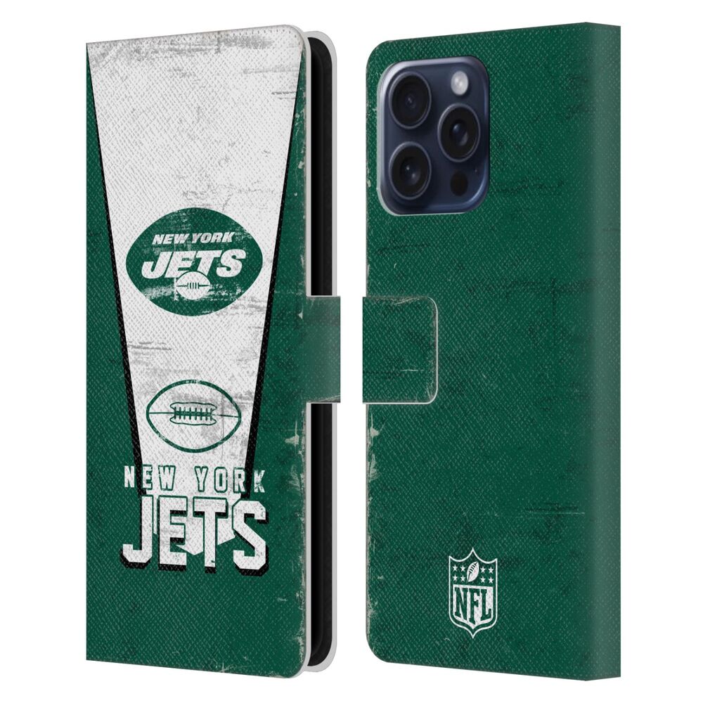 NEW YORK JETS（NFL） ニューヨークジェッツ ニューヨークジェッツ - Banner レザー手帳型 / Apple iPhoneケース 【公式 / オフィシャル】
