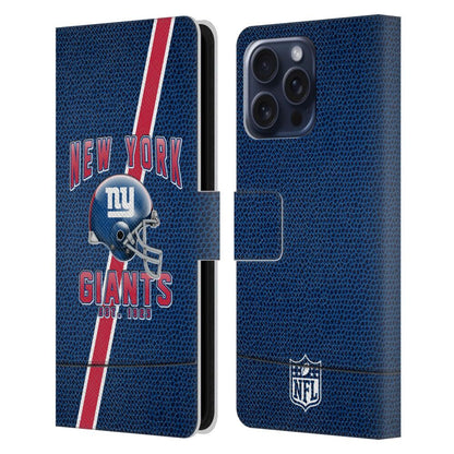 NEW YORK GIANTS（NFL） ニューヨークジャイアンツ ニューヨークジャイアンツ - Football Stripes レザー手帳型 / Apple iPhoneケース 【公式 / オフィシャル】