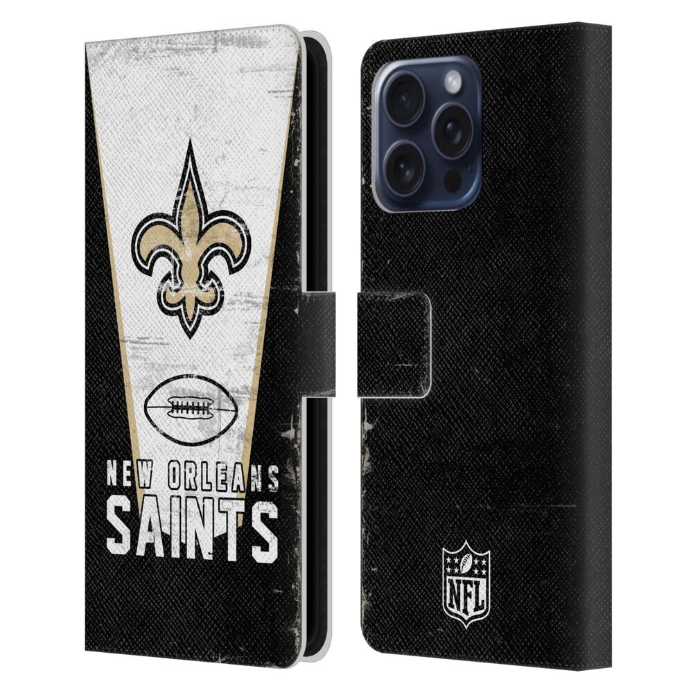 NEW ORLEANS SAINTS（NFL） ニューオーリンズセインツ ニューオーリンズセインツ - Banner レザー手帳型 / Apple iPhoneケース 【公式 / オフィシャル】