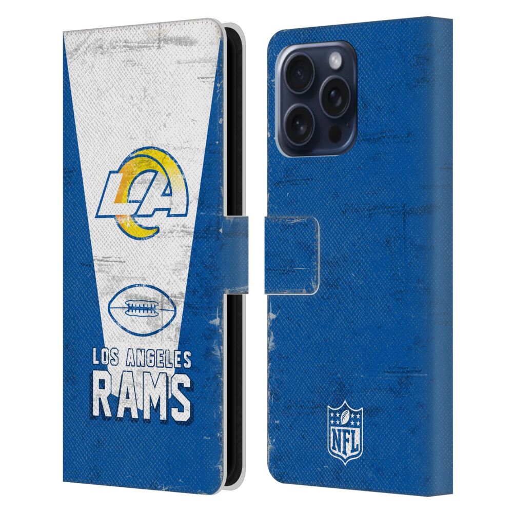 LOS ANGELES RAMS（NFL） ロサンゼルスラムズ ロサンゼルスラムズ - Banner 100th レザー手帳型 / Apple iPhoneケース 【公式 / オフィシャル】