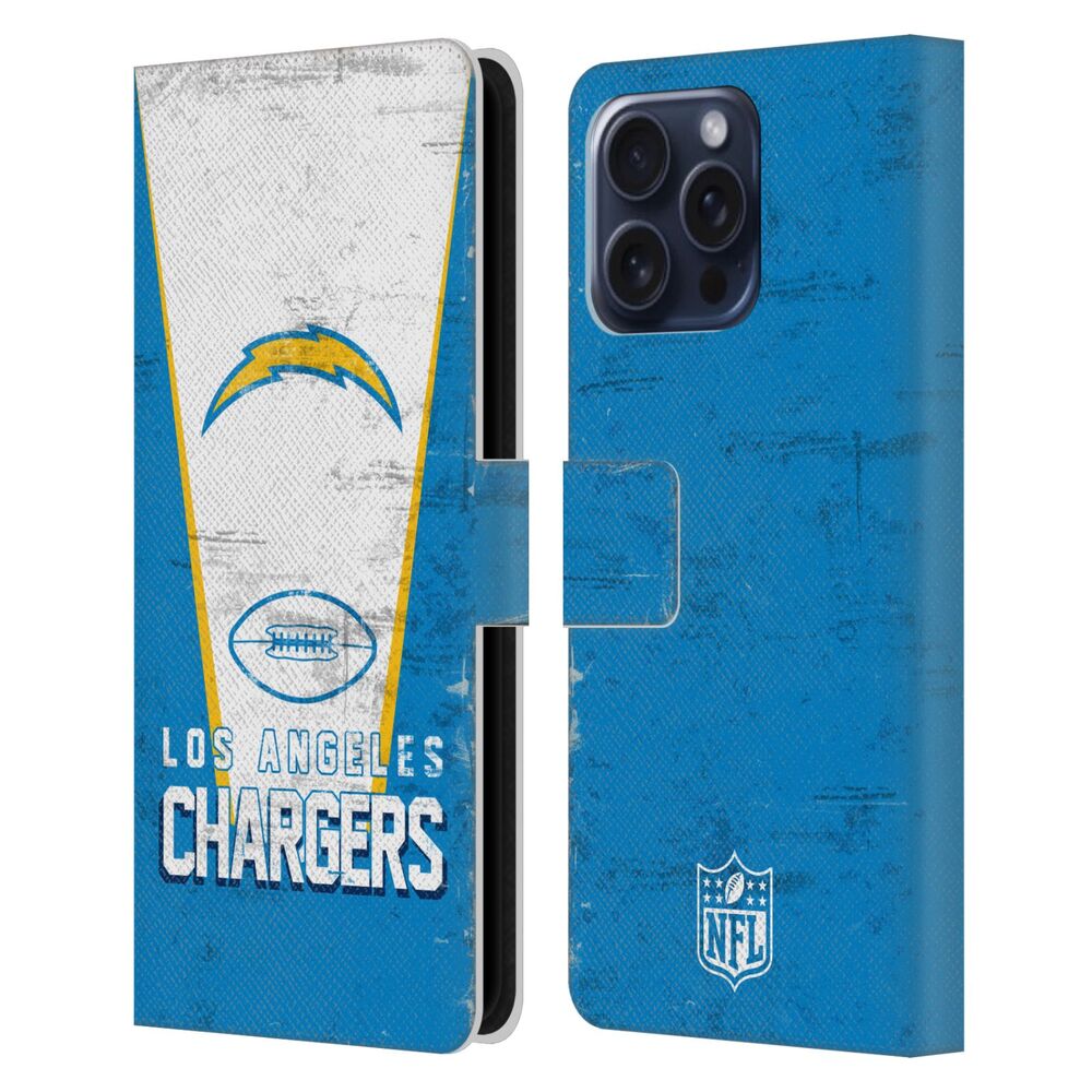 LOS ANGELES CHARGERS（NFL） ロサンゼルスチャージャーズ ロサンゼルスチャージャーズ - Banner レザー手帳型 / Apple iPhoneケース 【公式 / オフィシャル】