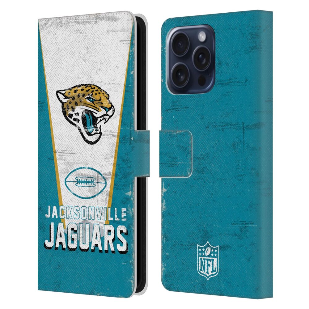 JACKSONVILLE JAGUARS（NFL） ジャクソンビルジャガーズ ジャクソンビルジャガーズ - Banner レザー手帳型 / Apple iPhoneケース 【公式 / オフィシャル】
