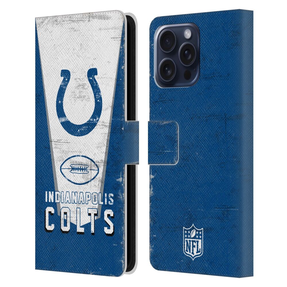 INDIANAPOLIS COLTS（NFL） インディアナポリスコルツ インディアナポリスコルツ - Banner レザー手帳型 / Apple iPhoneケース 【公式 / オフィシャル】