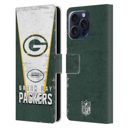 GREEN BAY PACKERS（NFL） グリーンベイパッカーズ グリーンベイパッカーズ - Banner レザー手帳型 / Apple iPhoneケース 【公式 / オフィシャル】