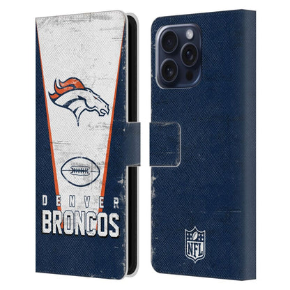DENVER BRONCOS（NFL） デンバーブロンコス デンバーブロンコス - Banner レザー手帳型 / Apple iPhoneケース 【公式 / オフィシャル】