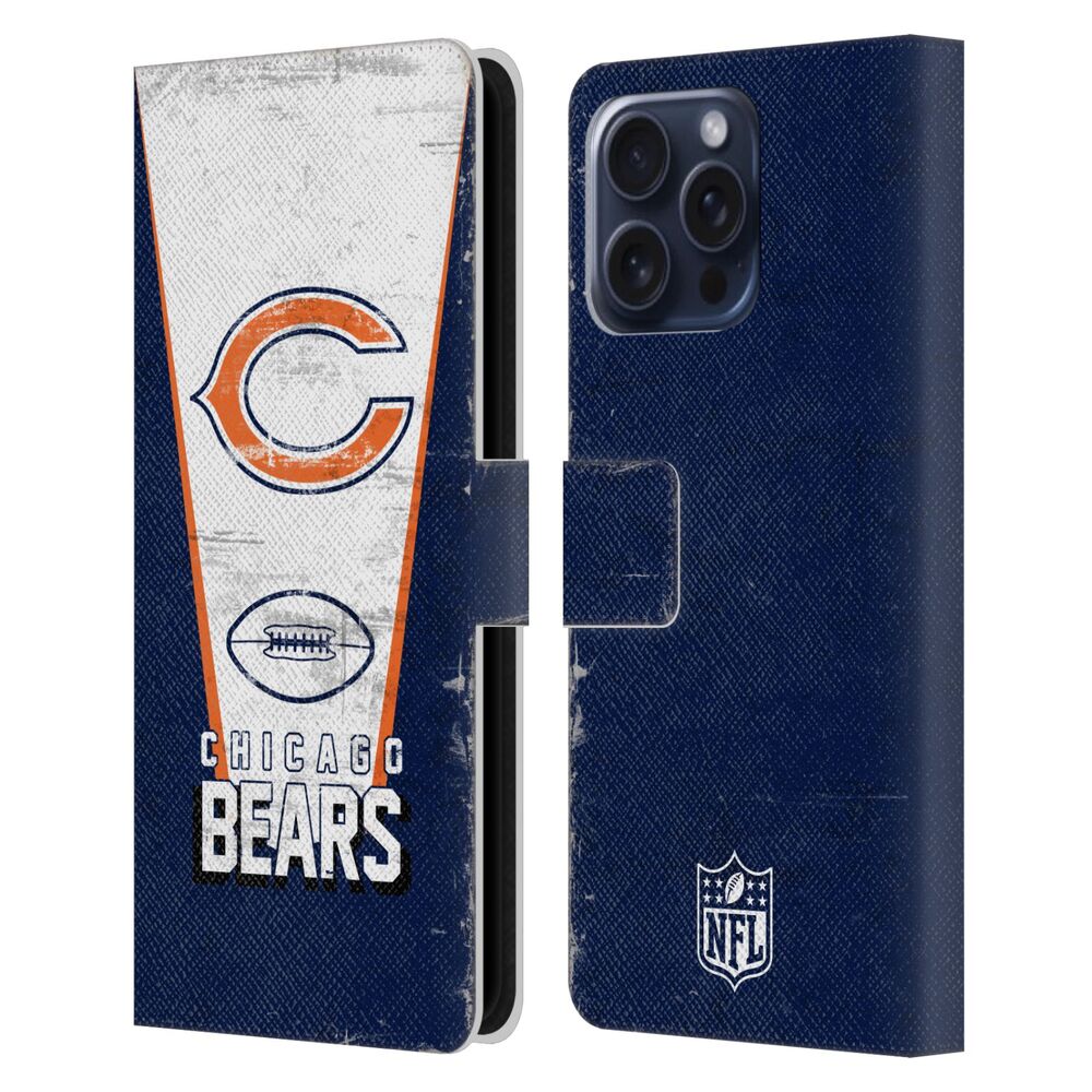 CHICAGO BEARS（NFL） シカゴベアーズ シカゴベアーズ - Banner レザー手帳型 / Apple iPhoneケース 【公式 / オフィシャル】