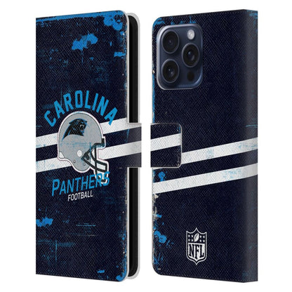 CHICAGO BEARS（NFL） シカゴベアーズ シカゴベアーズ - Helmet Distressed レザー手帳型 / Apple iPhoneケース 【公式 / オフィシャル】