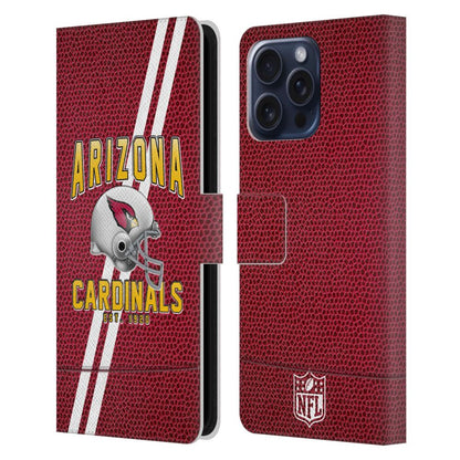 ARIZONA CARDINALS（NFL） アリゾナカージナルス アリゾナカージナルス - Football Stripes レザー手帳型 / Apple iPhoneケース 【公式 / オフィシャル】