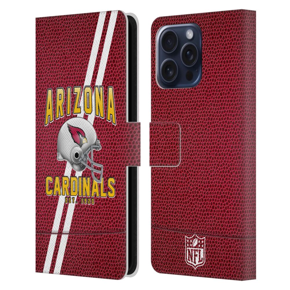 ARIZONA CARDINALS（NFL） アリゾナカージナルス アリゾナカージナルス - Football Stripes レザー手帳型 / Apple iPhoneケース 【公式 / オフィシャル】