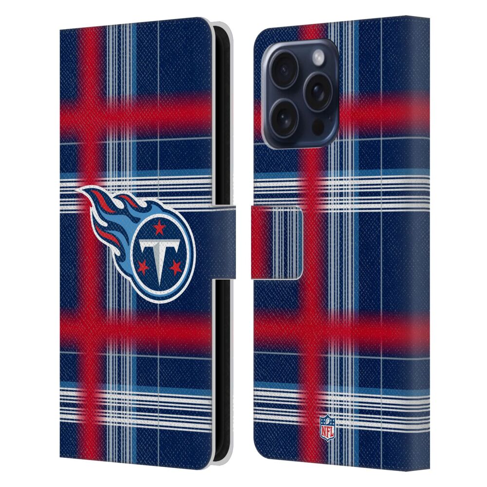 TENNESSEE TITANS（NFL） テネシータイタンズ テネシータイタンズ - Plaid レザー手帳型 / Apple iPhoneケース 【公式 / オフィシャル】