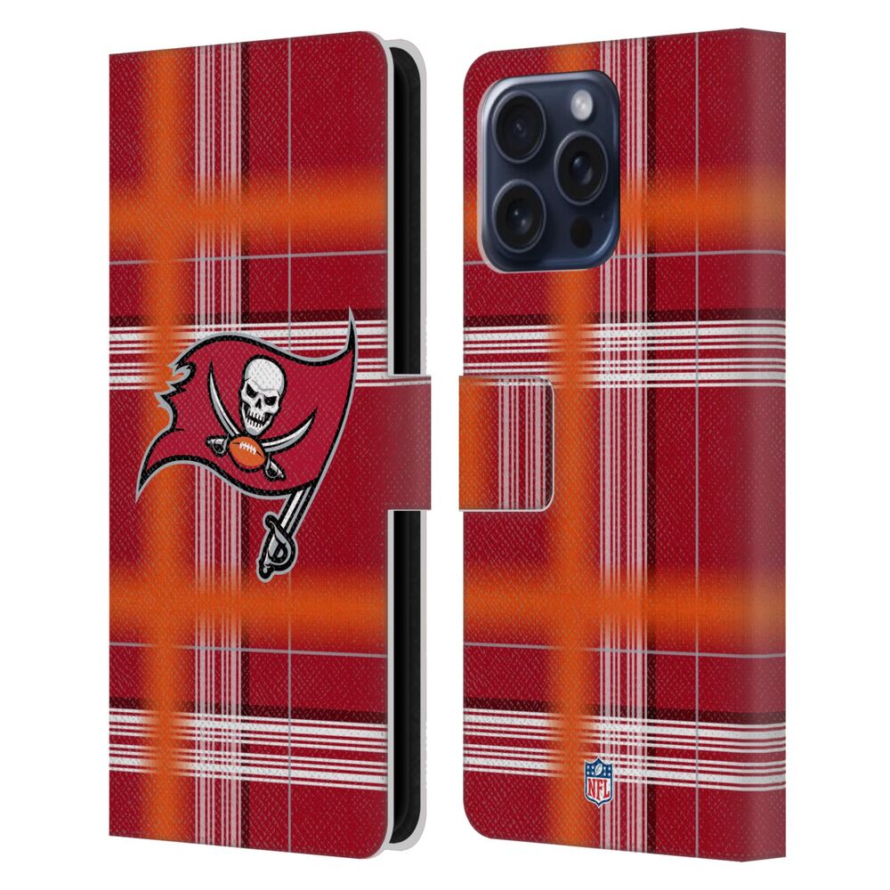 TAMPA BAY BUCCANEERS（NFL） バックス バックス - Plaid レザー手帳型 / Apple iPhoneケース 【公式 / オフィシャル】