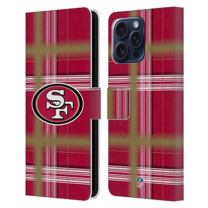 SAN FRANCISCO 49ERS（NFL） ナイナーズ ナイナーズ - Plaid レザー手帳型 / Apple iPhoneケース 【公式 / オフィシャル】