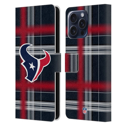 HOUSTON TEXANS（NFL） ヒューストンテキサンズ ヒューストンテキサンズ - Plaid レザー手帳型 / Apple iPhoneケース 【公式 / オフィシャル】