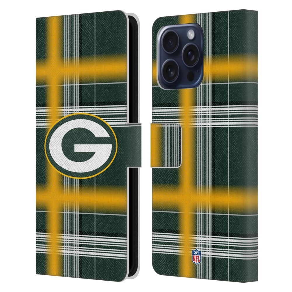 GREEN BAY PACKERS（NFL） グリーンベイパッカーズ グリーンベイパッカーズ - Plaid レザー手帳型 / Apple iPhoneケース 【公式 / オフィシャル】