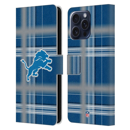 DETROIT LIONS（NFL） デトロイトライオンズ デトロイトライオンズ - Plaid レザー手帳型 / Apple iPhoneケース 【公式 / オフィシャル】