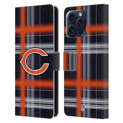 CHICAGO BEARS（NFL） シカゴベアーズ シカゴベアーズ - Plaid レザー手帳型 / Apple iPhoneケース 【公式 / オフィシャル】