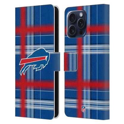BUFFALO BILLS（NFL） バッファロービルズ バッファロービルズ - Plaid レザー手帳型 / Apple iPhoneケース 【公式 / オフィシャル】