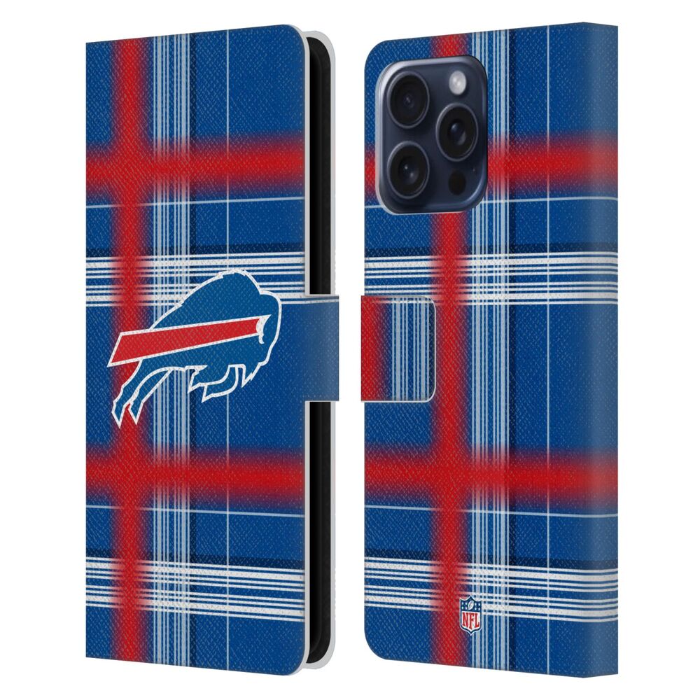 BUFFALO BILLS（NFL） バッファロービルズ バッファロービルズ - Plaid レザー手帳型 / Apple iPhoneケース 【公式 / オフィシャル】