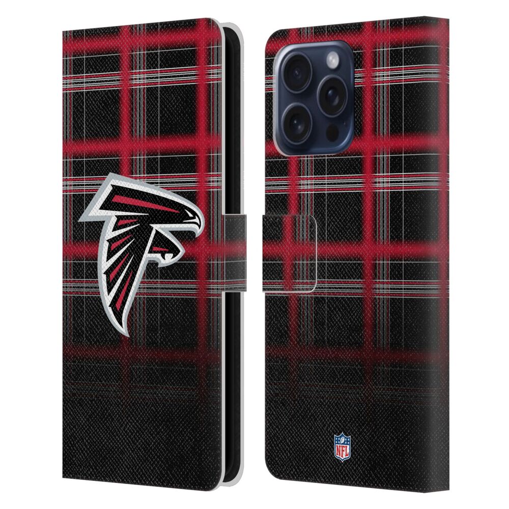 ATLANTA FALCONS（NFL） アトランタファルコンズ アトランタファルコンズ - Plaid レザー手帳型 / Apple iPhoneケース 【公式 / オフィシャル】