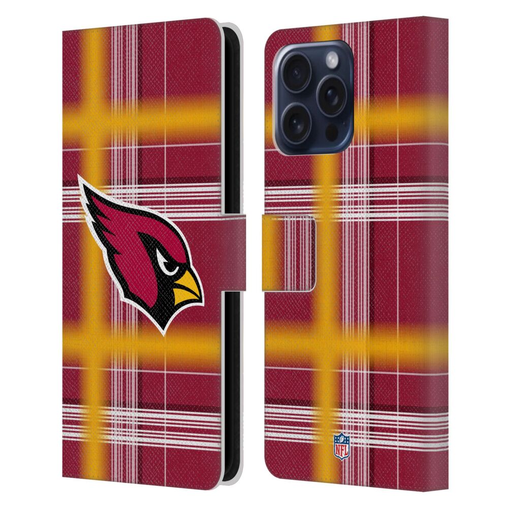 ARIZONA CARDINALS（NFL） アリゾナカージナルス アリゾナカージナルス - Plaid レザー手帳型 / Apple iPhoneケース 【公式 / オフィシャル】
