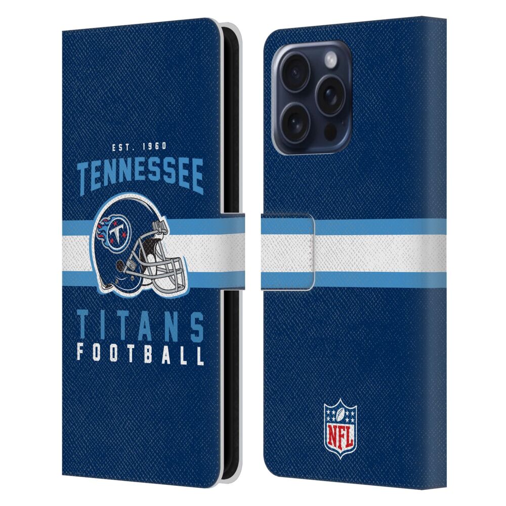TENNESSEE TITANS（NFL） テネシータイタンズ -Helmet Typographyレザー手帳型 / Apple iPhoneケース 【公式 / オフィシャル】
