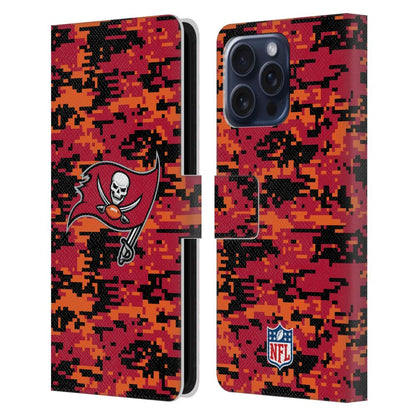 TAMPA BAY BUCCANEERS（NFL） バックス バックス - Digital Camouflage レザー手帳型 / Apple iPhoneケース 【公式 / オフィシャル】